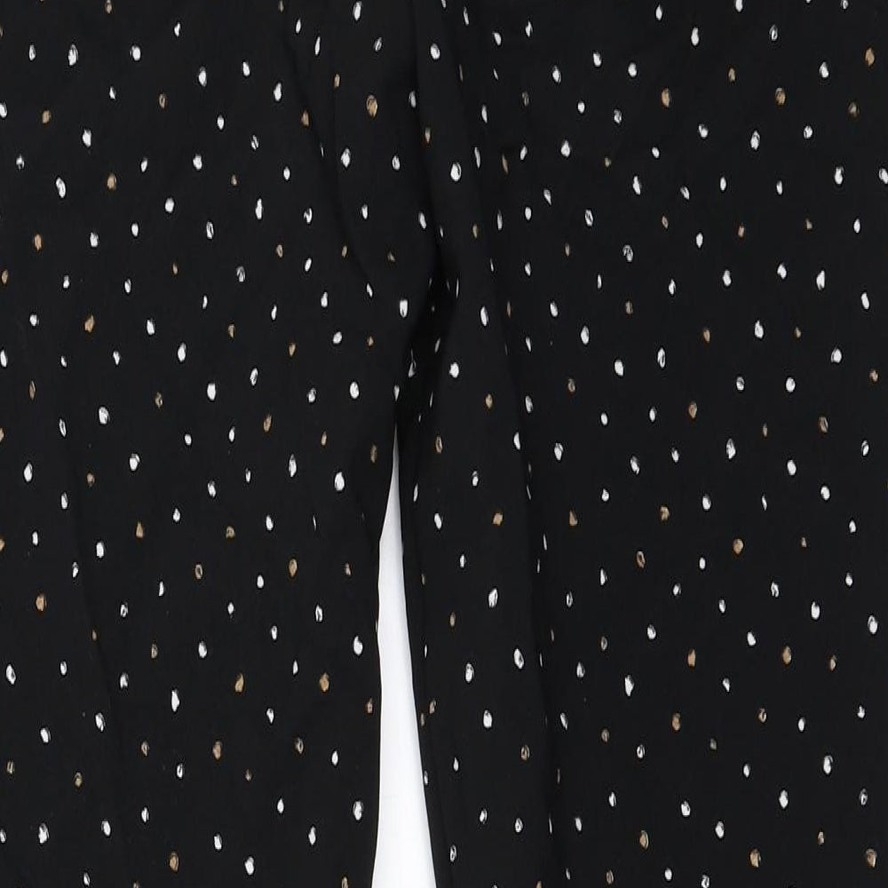 Mango Womens Black Capri Trousers Size 40 L28 in