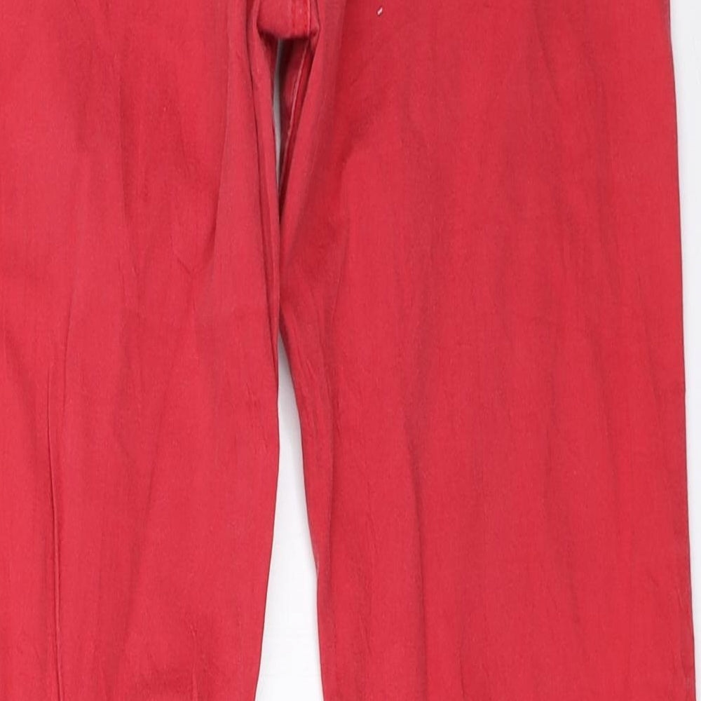 Miss Cherry Womens Red Straight Jeans Size 31 in L28 in