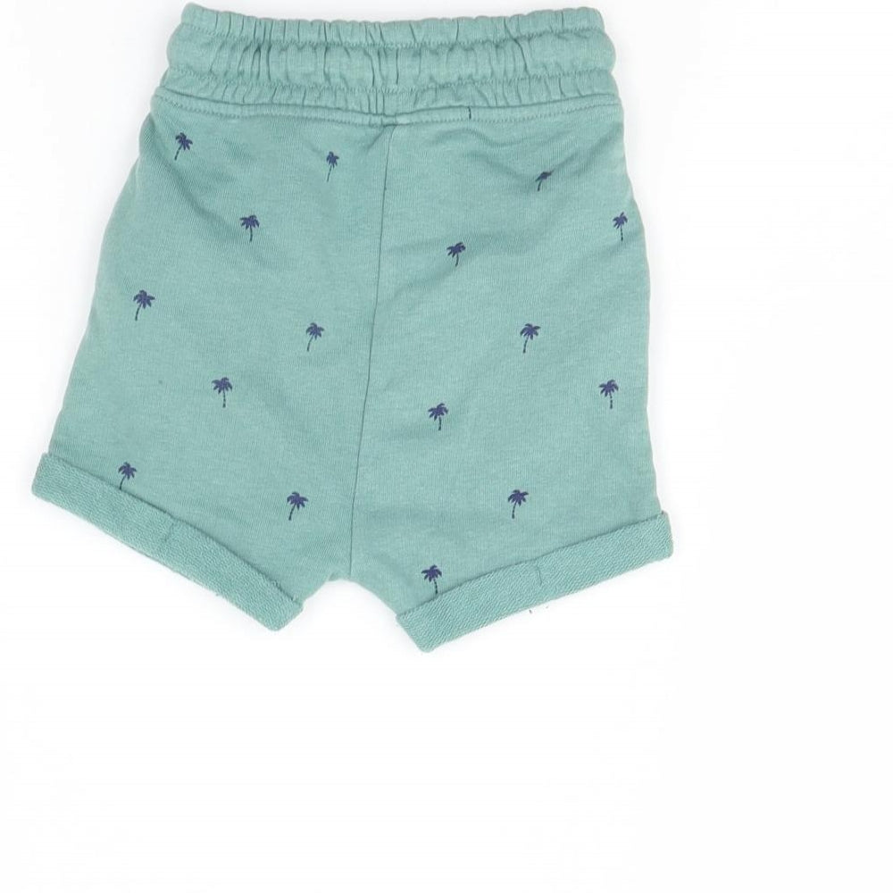 George Baby Green Floral Cropped Trousers Size 18 Months