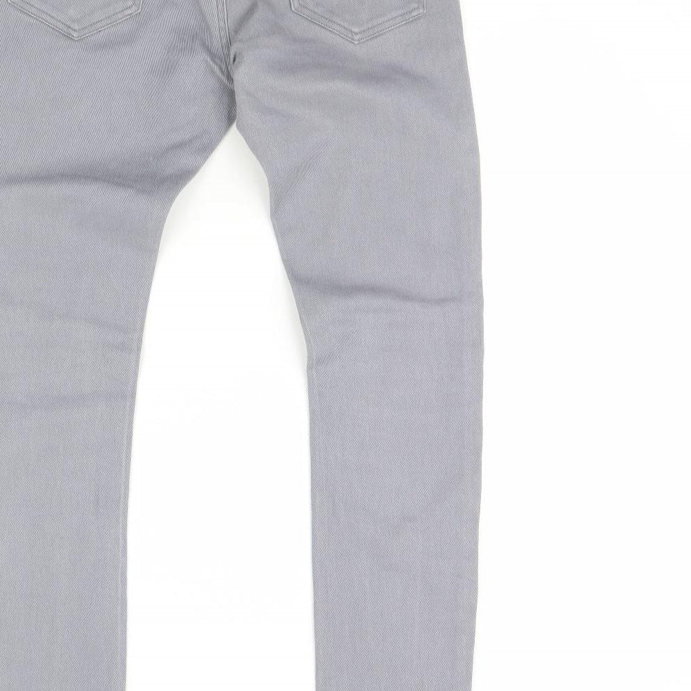 Preworn Womens Grey Denim Skinny Jeans Size 32 in L30 in