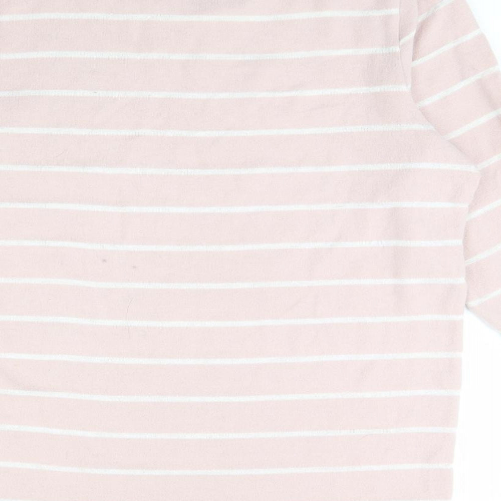 Ginger Lily Womens Pink Striped Pullover Jumper Size L