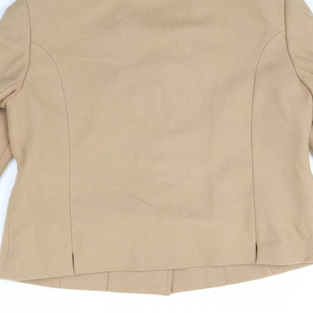 Seigel Womens Beige Jacket Blazer Size S