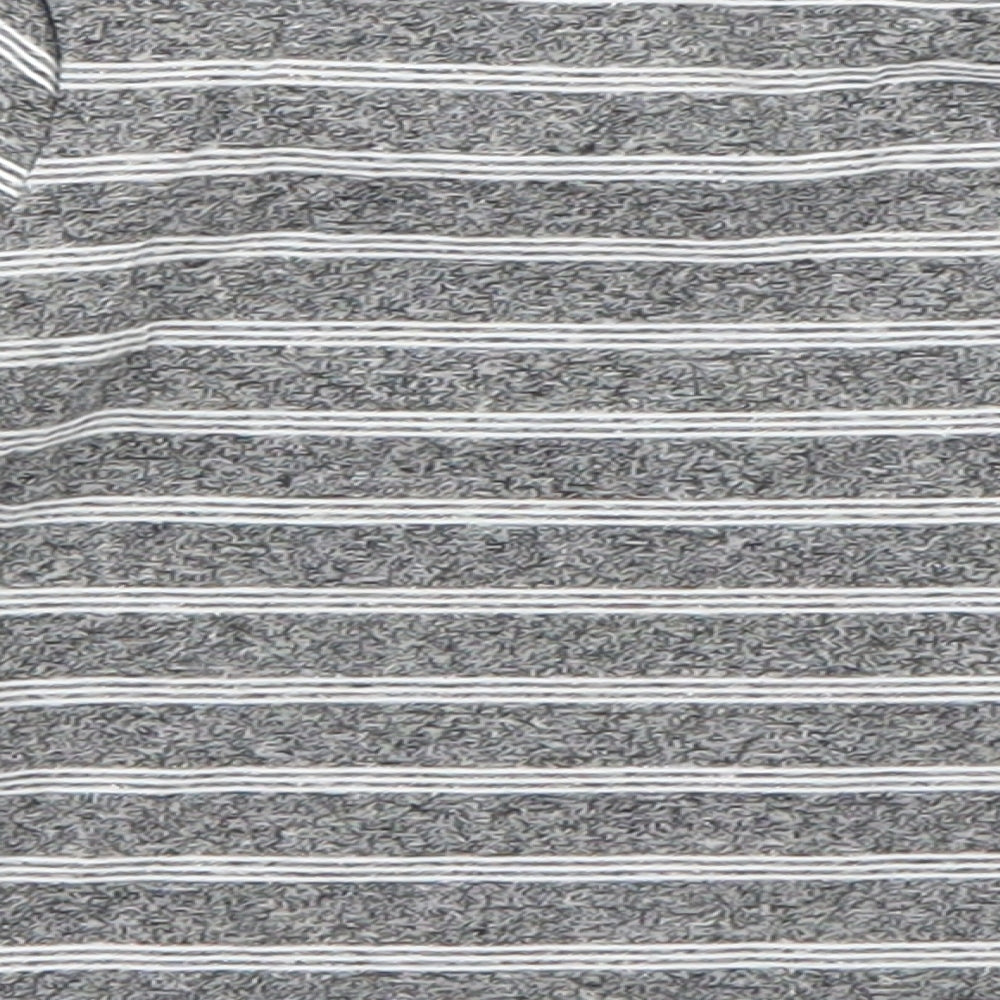 Nutmeg Baby Grey Striped Basic T-Shirt Size 6-9 Months