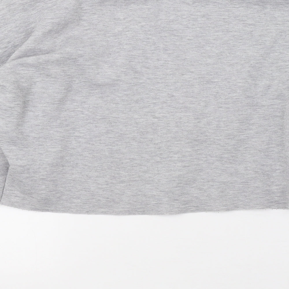 Primark Womens Grey Henley Sweatshirt Size M - cropped