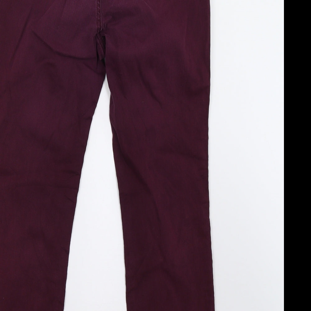 Marks and Spencer Womens Purple Denim Skinny Jeans Size 10 L27 in - short leg
