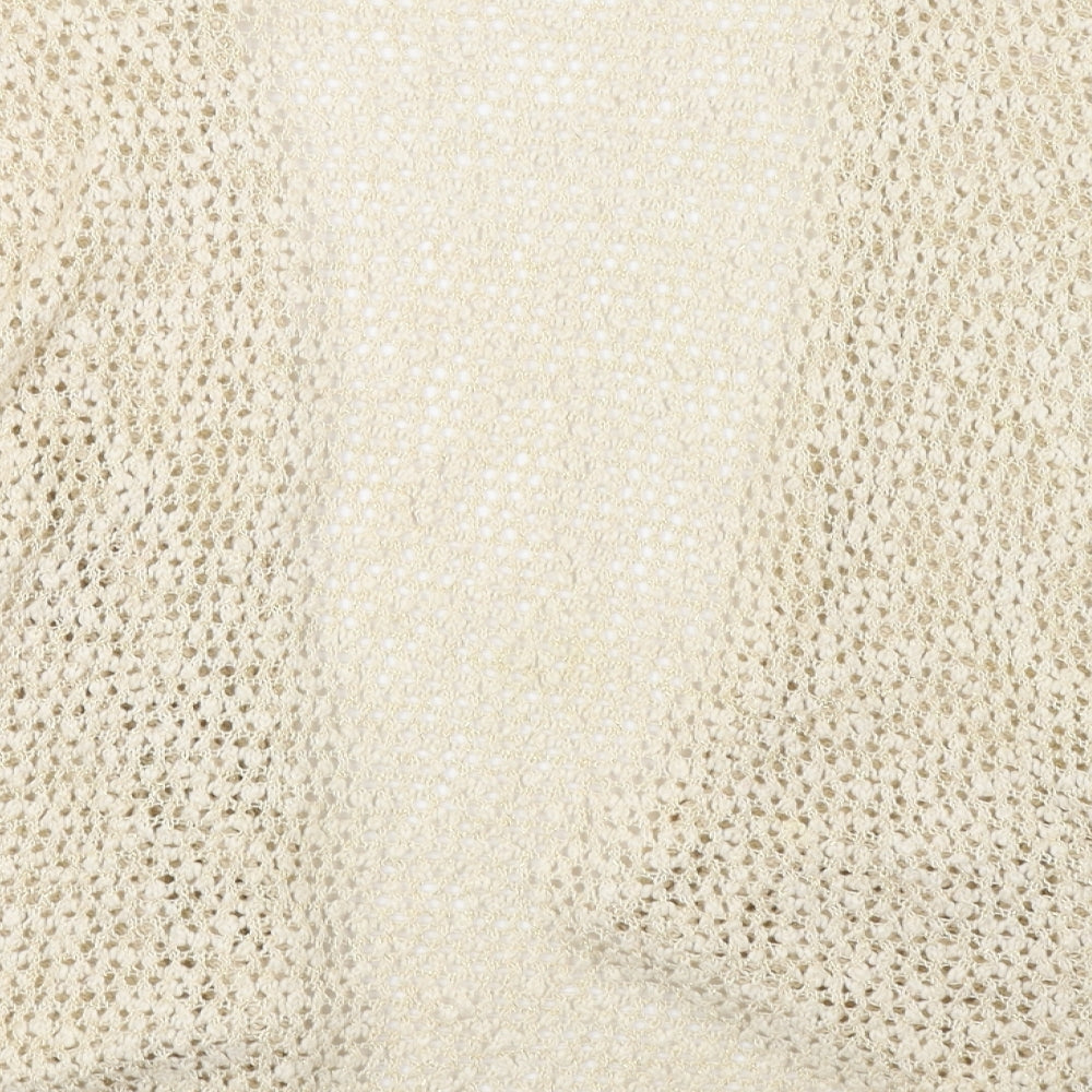 Dorothy Perkins Womens White Knit Cardigan Jumper Size S