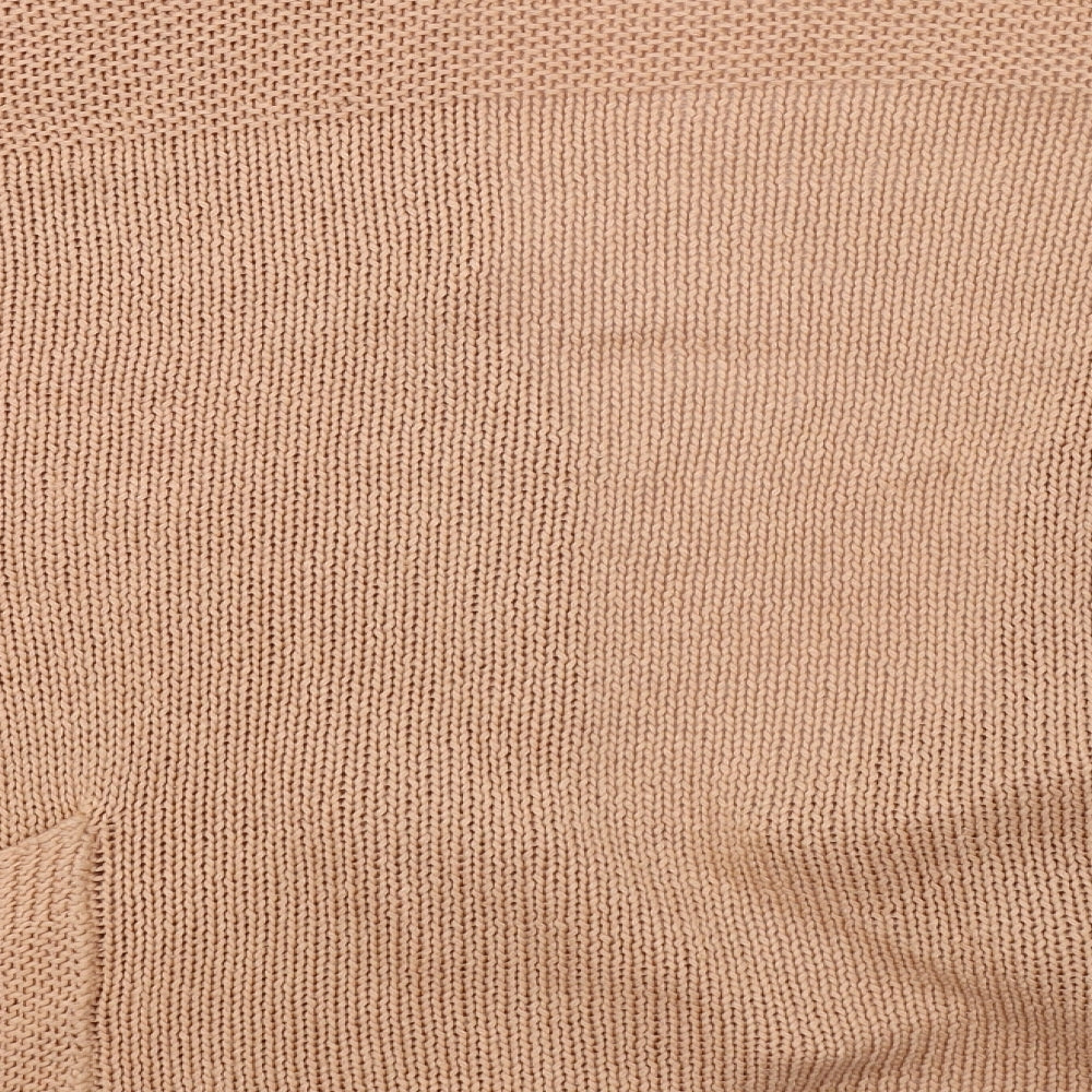 Topshop Womens Orange Knit Cardigan Jumper Size 12