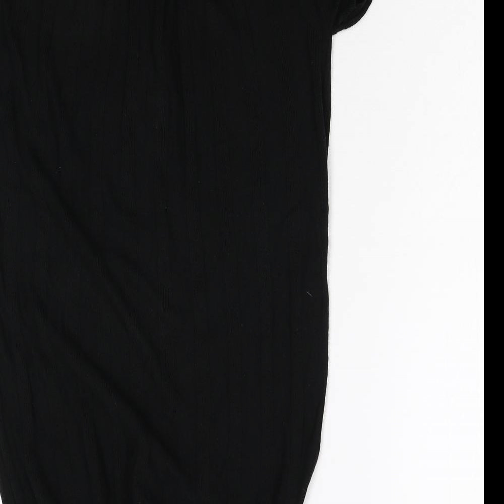 J&W Womens Black Knit Pullover Jumper Size M