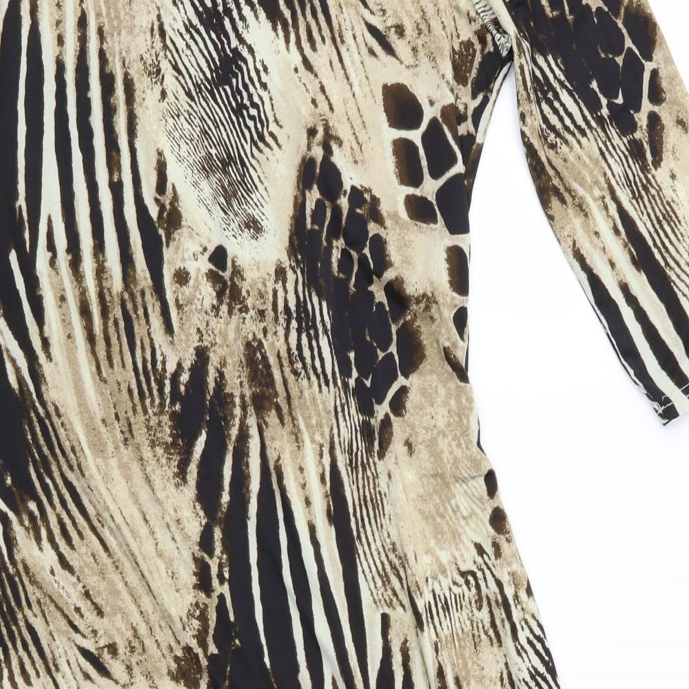Isabel London Womens Multicoloured Animal Print Fit & Flare - Izabel London Dress