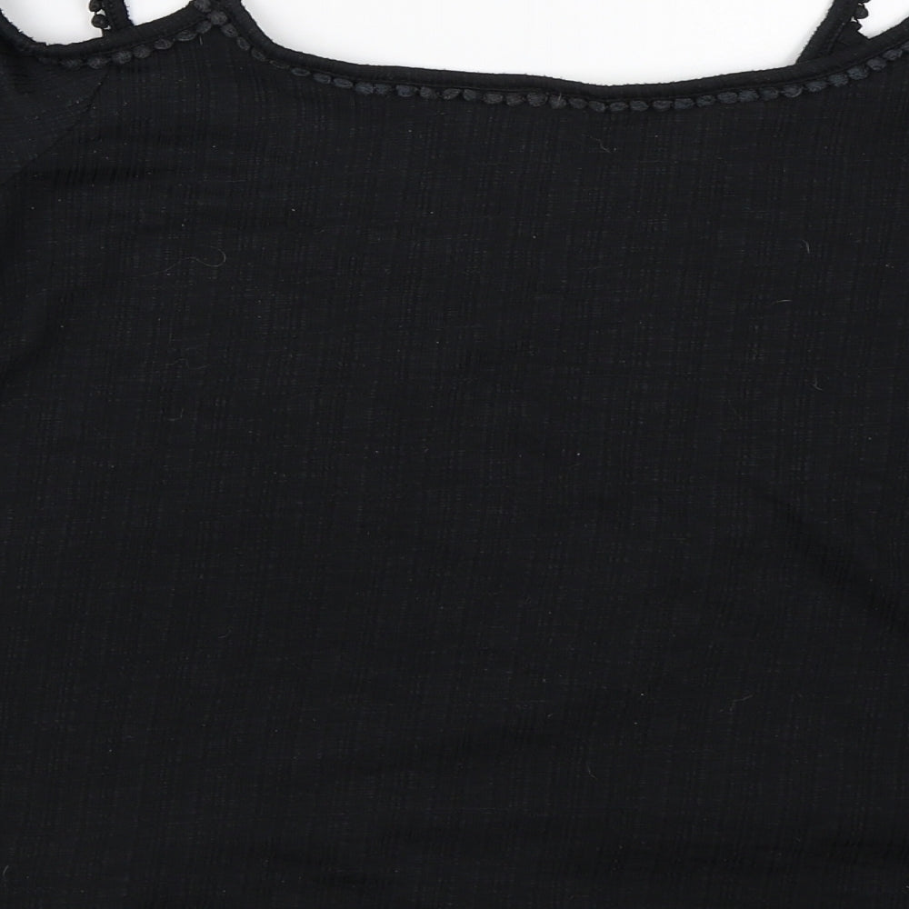 Papaya Womens Black Basic Blouse Size 14