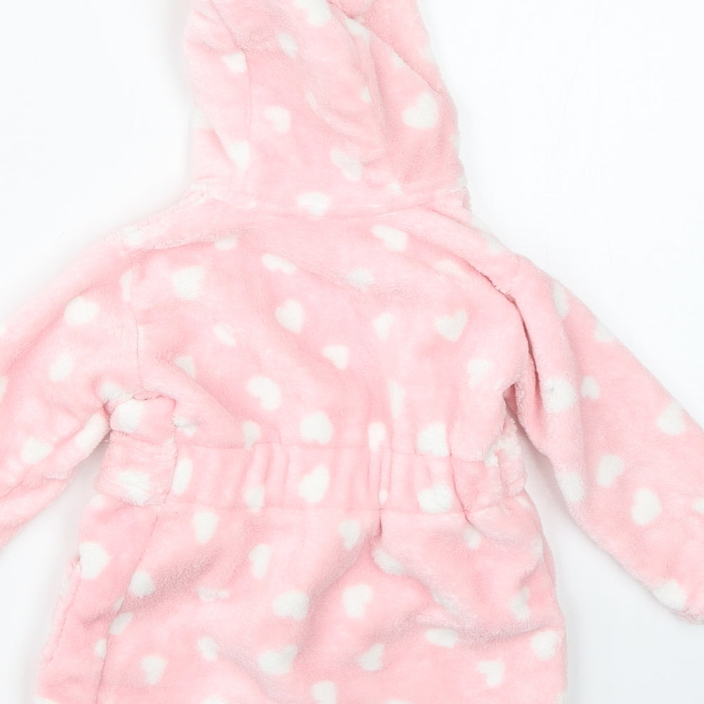 George Girls Pink Polka Dot Robe Size 6-9 Months
