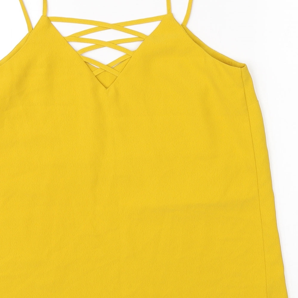 New Look Womens Yellow Basic Blouse Size 8