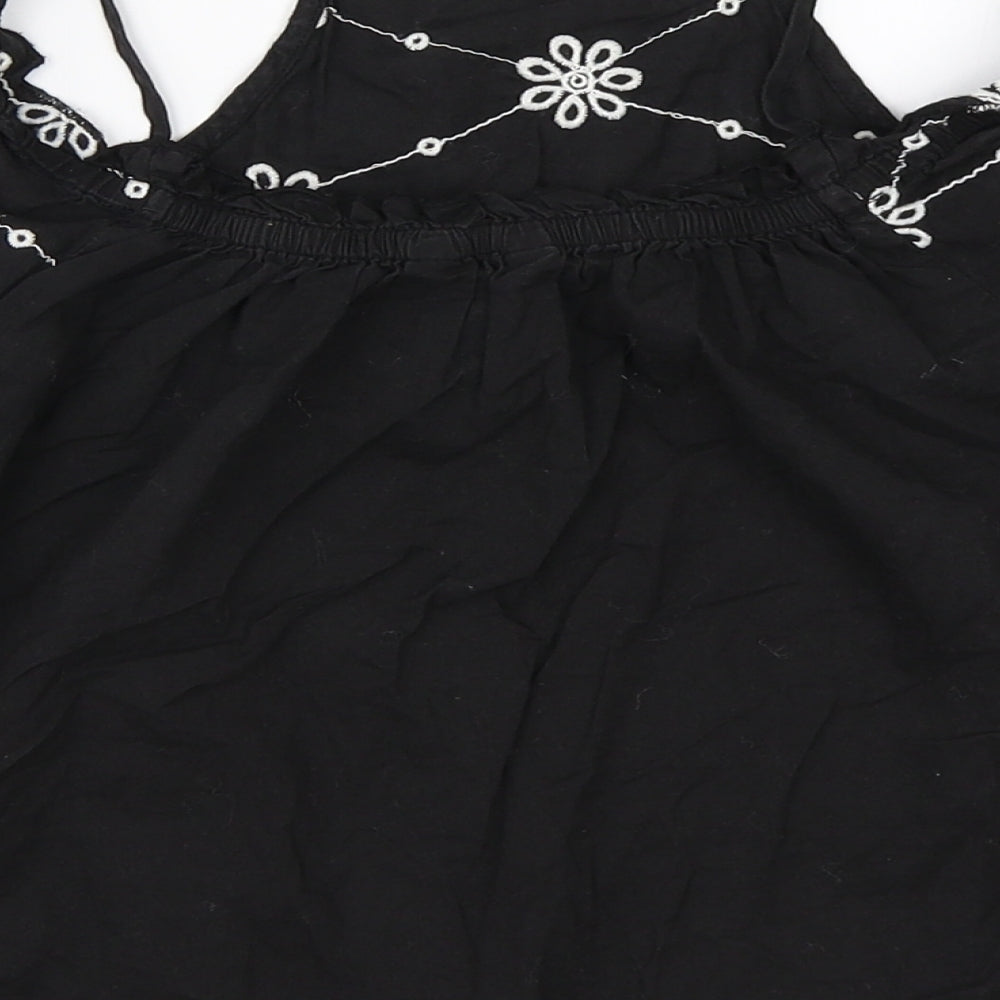 New Look Girls Black Basic Blouse Size 11 Years