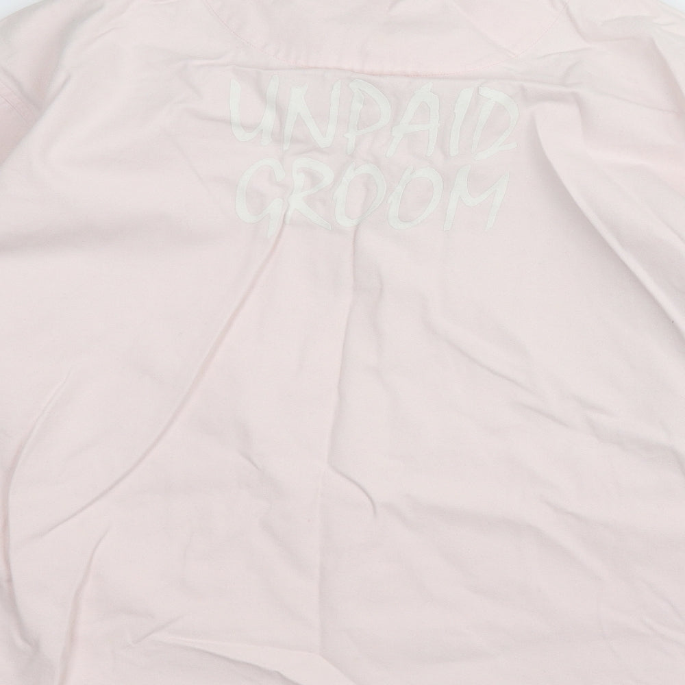 Front Row Mens Pink Polo Size L