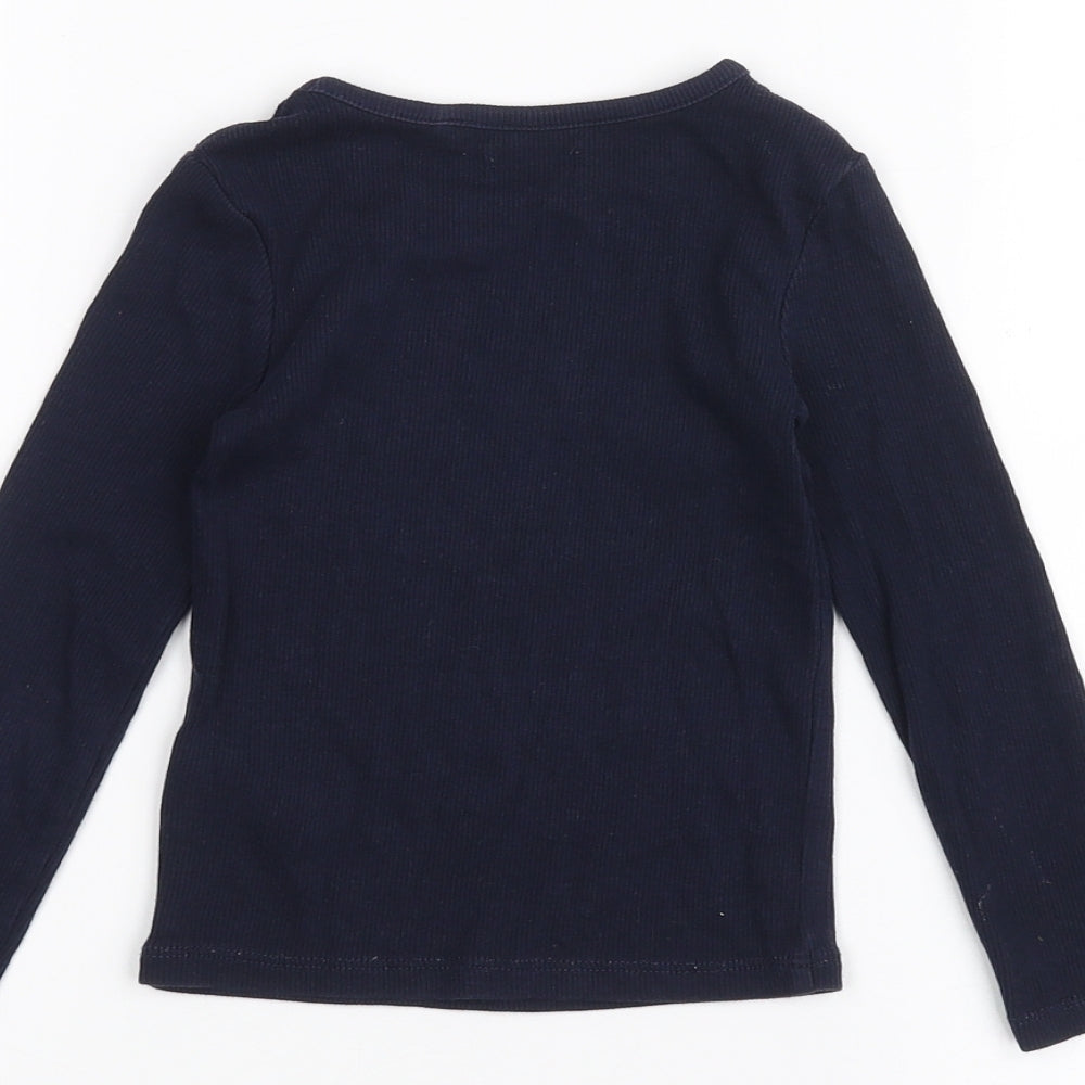 NEXT Girls Blue Basic T-Shirt Size 3 Years