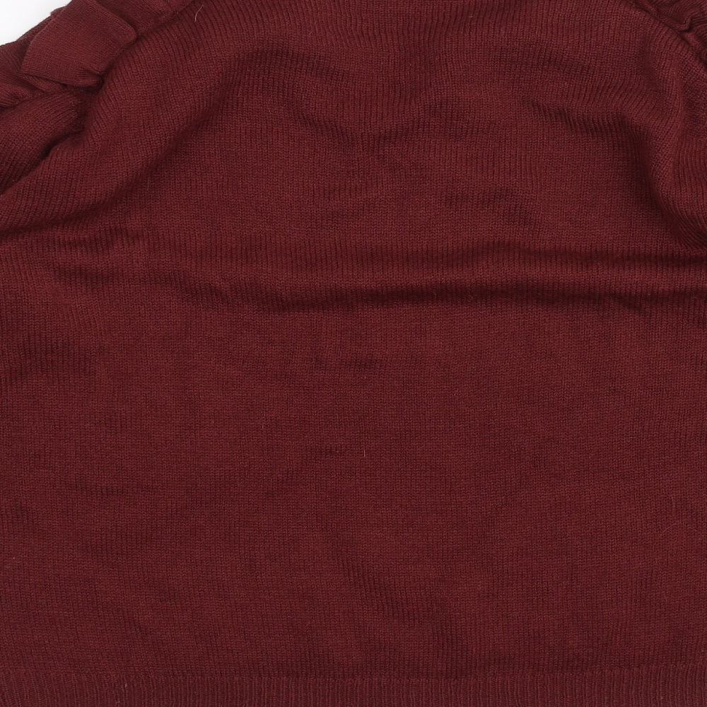Papaya Womens Red Pullover Jumper Size M