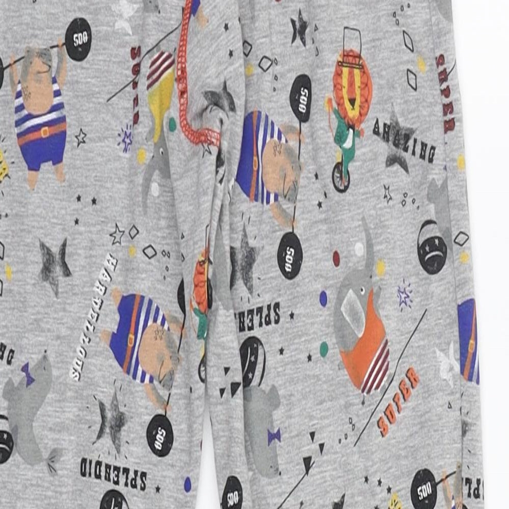 Marks & Spencer Girls Grey Pyjama Pants Size 7-8 Years - Circus Animals