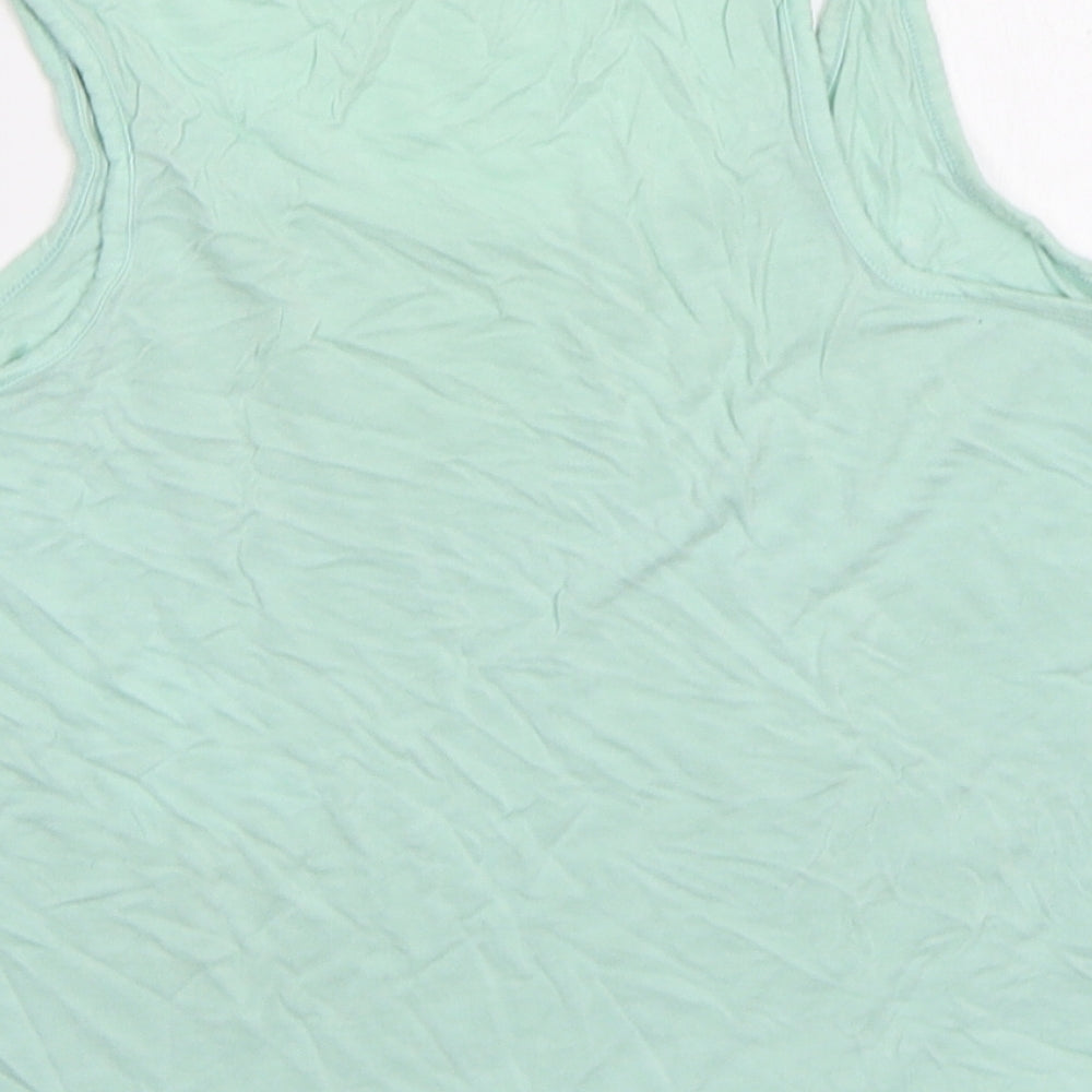 TU Womens Green Basic Tank Size 8