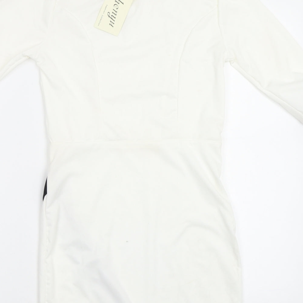 Shenyu Womens White Bodycon Size S