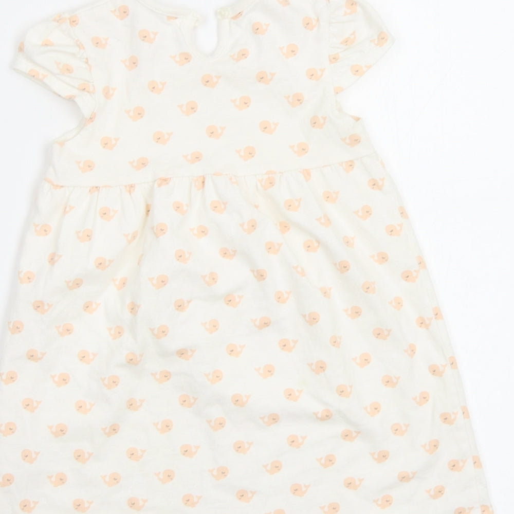 George Baby White Geometric A-Line Size 18-24 Months