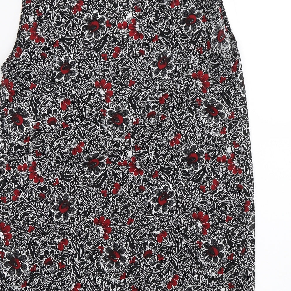 NEXT Womens Black Floral Basic Blouse Size 6