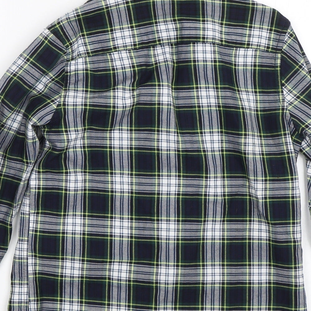 NEXT Boys Blue Plaid Basic Button-Up Size 9 Years