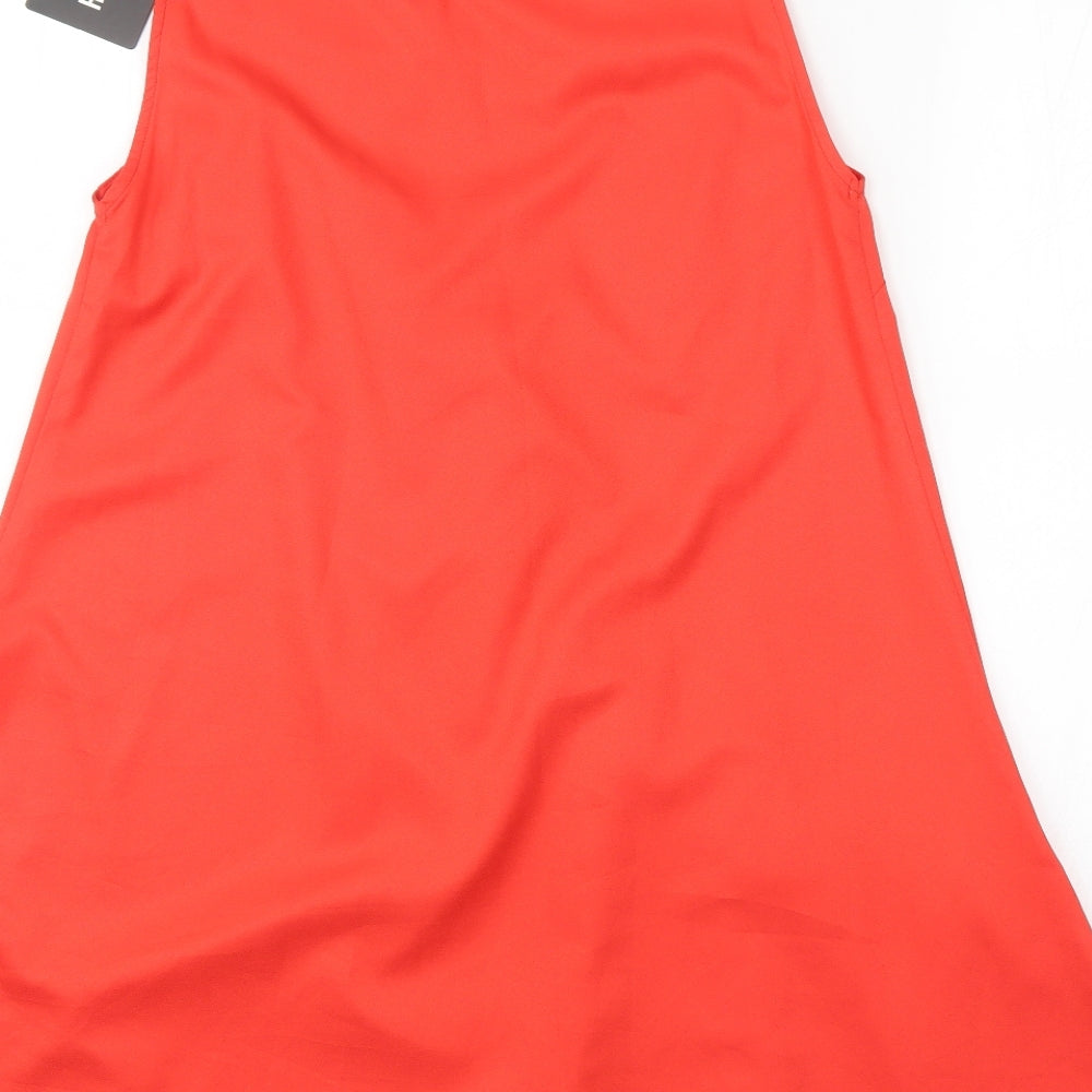 Misstruth Womens Red Batik A-Line Size 8