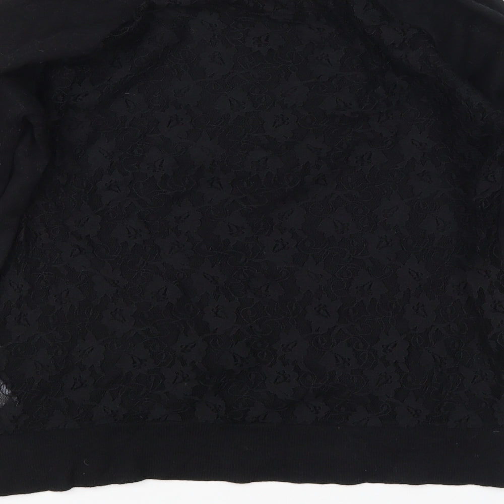 Limited Collection Womens Black Floral Pullover Jumper Size 14