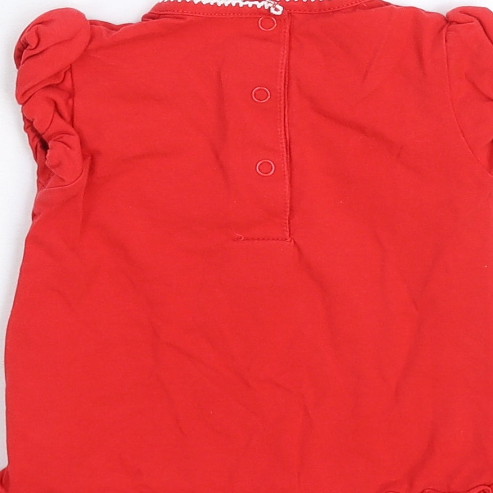 Minicone Girls Red Basic T-Shirt Size 9-12 Months