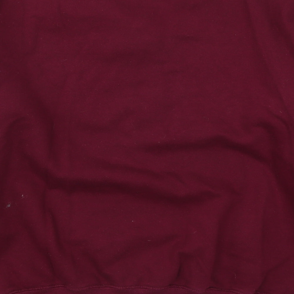 Famona Mens Red Pullover Sweatshirt Size S - Triangle Burgundy