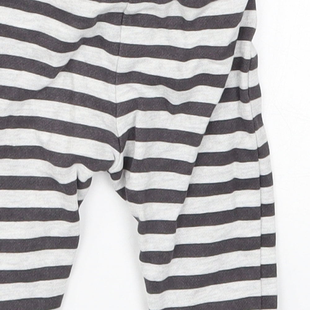 F&F Baby Grey Striped Sweatpants Trousers Size 3-6 Months