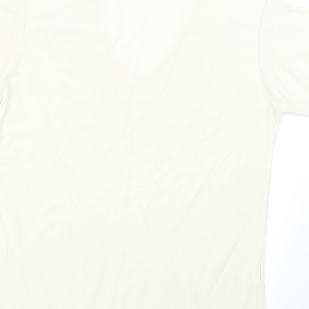 Rochelle Womens Ivory Basic T-Shirt Size S