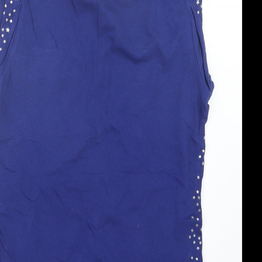 Mango Womens Blue Basic T-Shirt Size S