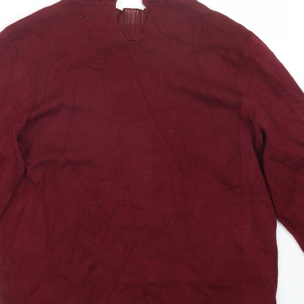 Papaya Womens Red Pullover Jumper Size 14