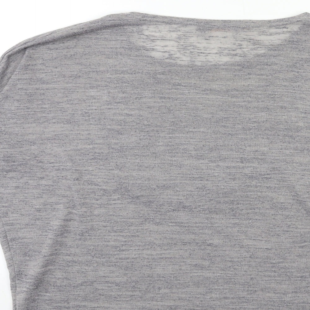 QED London Womens Grey Knit Pullover Jumper Size S - HEART