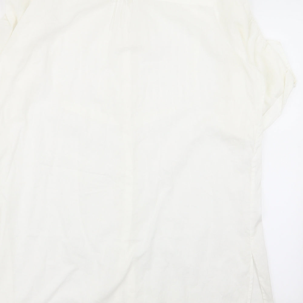 Nougat Womens White Basic Button-Up Size 4