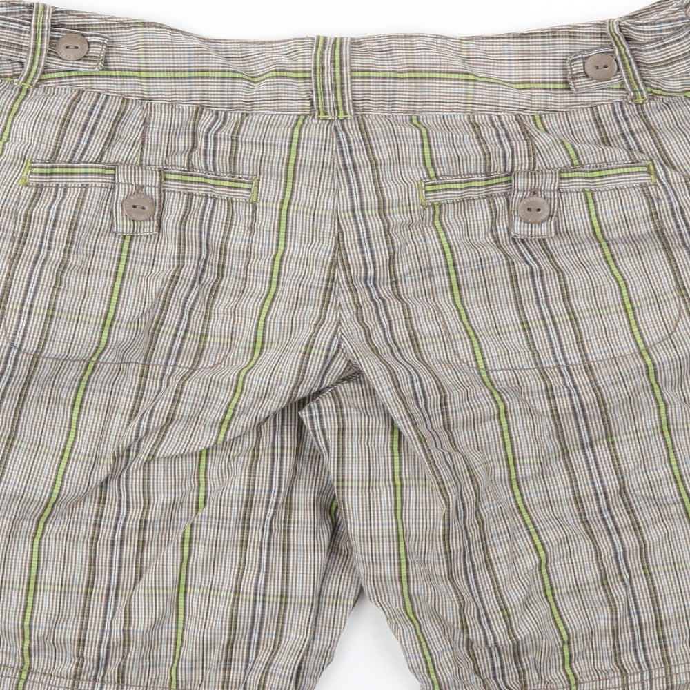 Mossimo Womens Brown Check Cut-Off Shorts Size 32 in