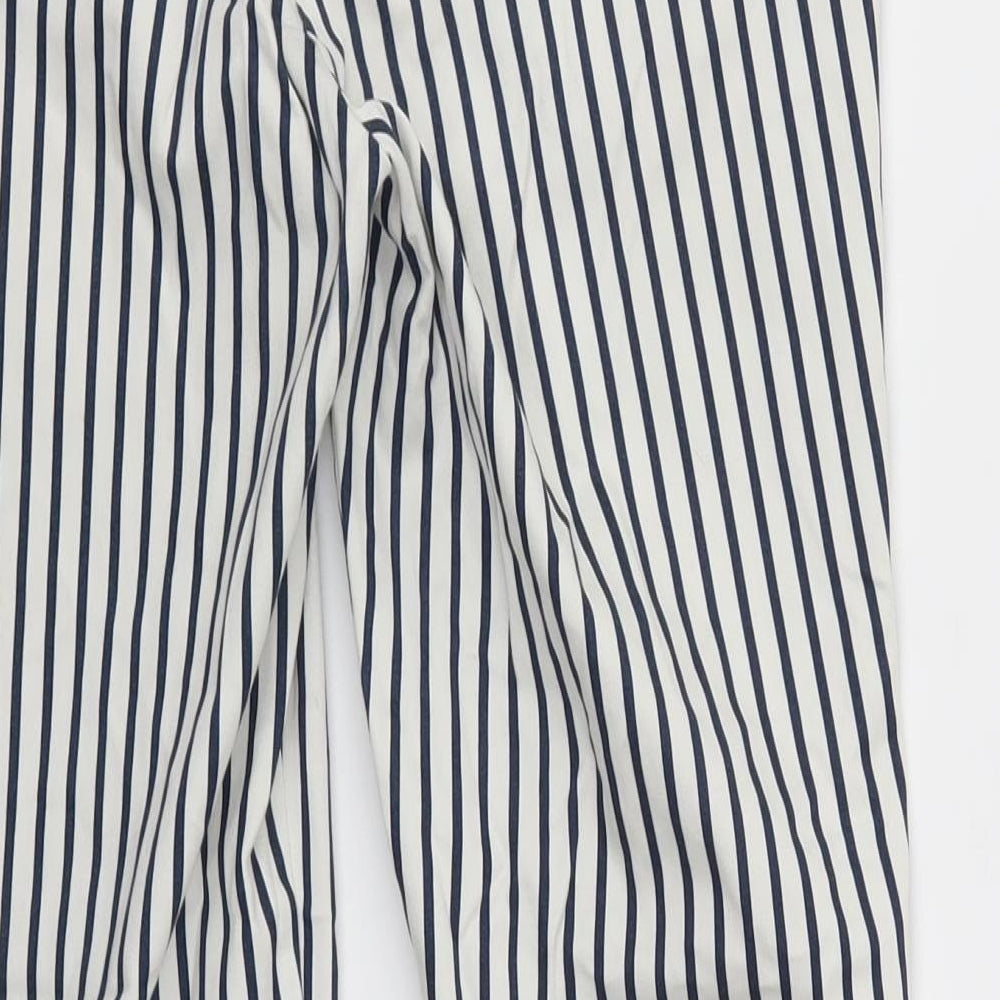 H&M Womens Multicoloured Striped Trousers Size 6 L26 in