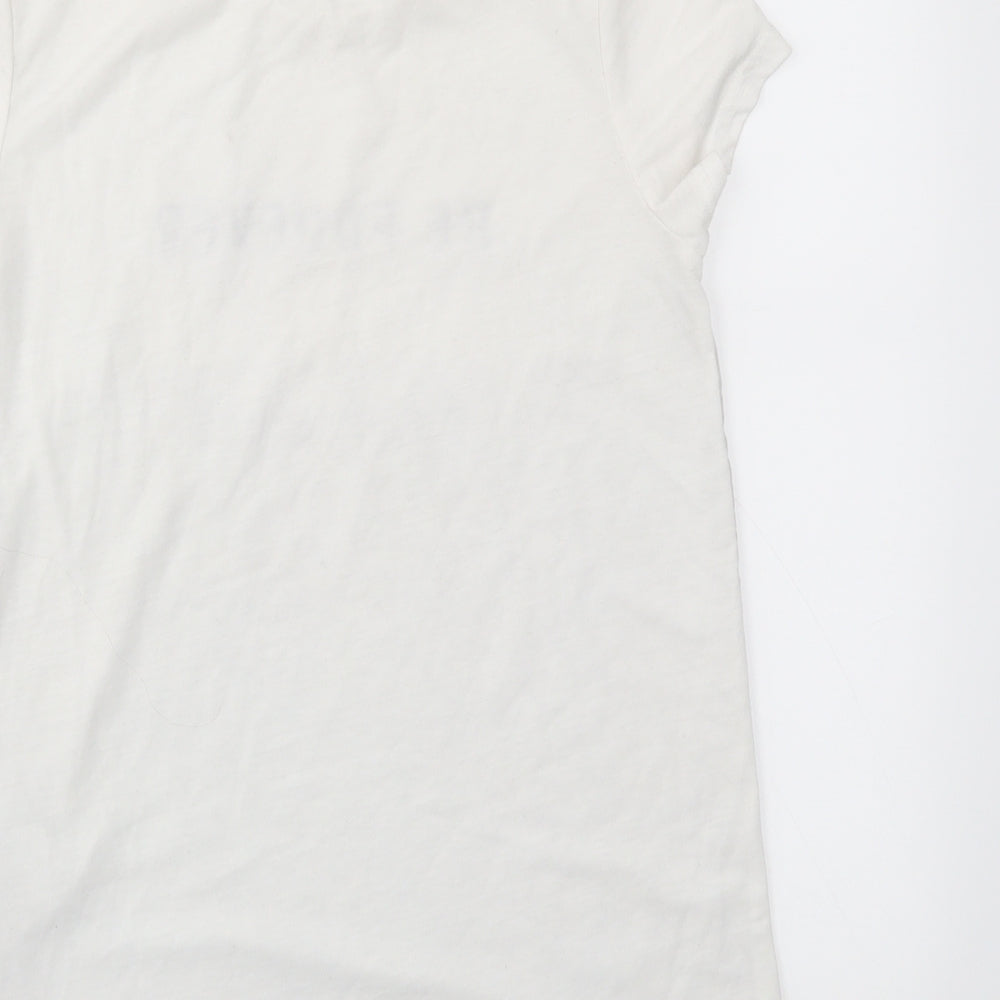 H&M Girls White Basic T-Shirt Size 13-14 Years