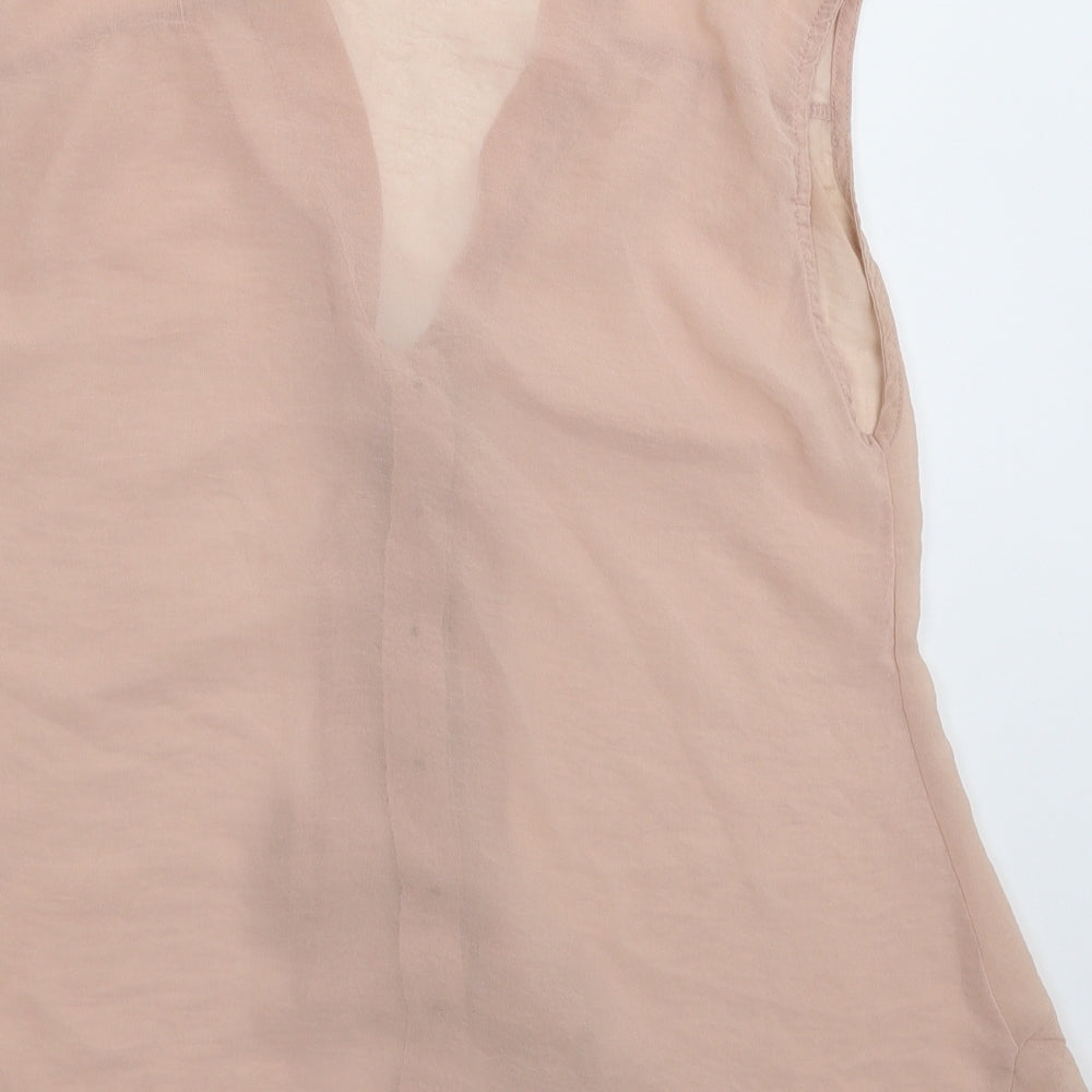 Atmosphere Womens Beige Basic Button-Up Size 12