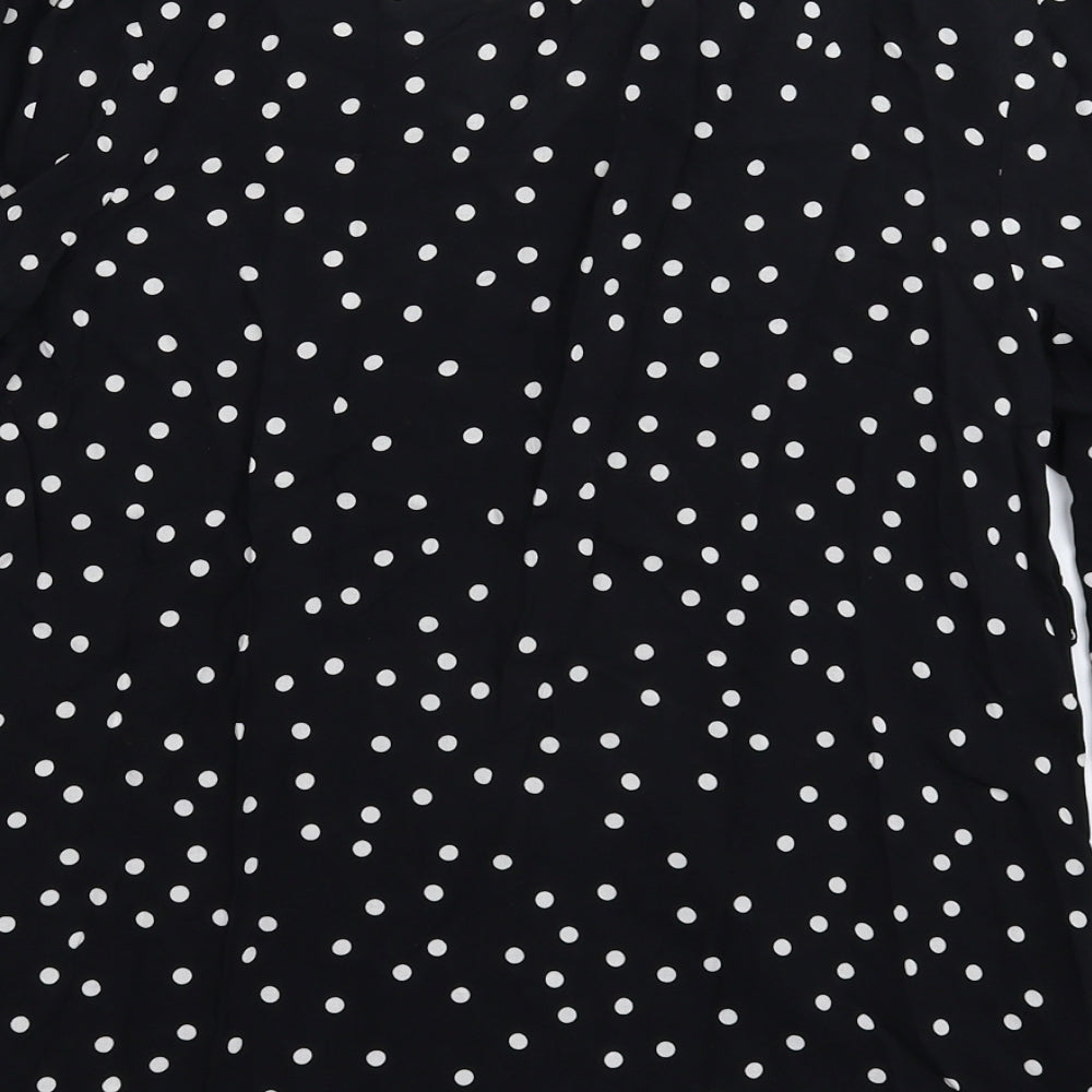 NEXT Womens Black Polka Dot Basic Blouse Size 8