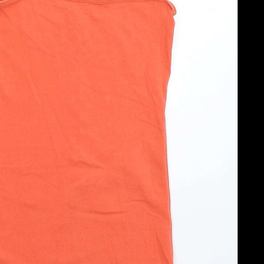 Atmosphere Womens Orange Basic Tank Size 6