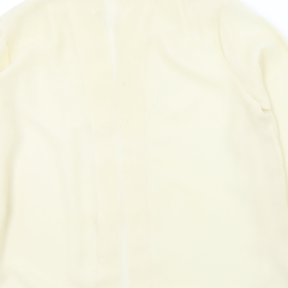 bellino Womens Beige Colourblock Basic Button-Up Size 12