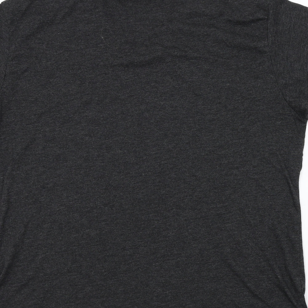 MTL Mens Grey Colourblock T-Shirt Size XL