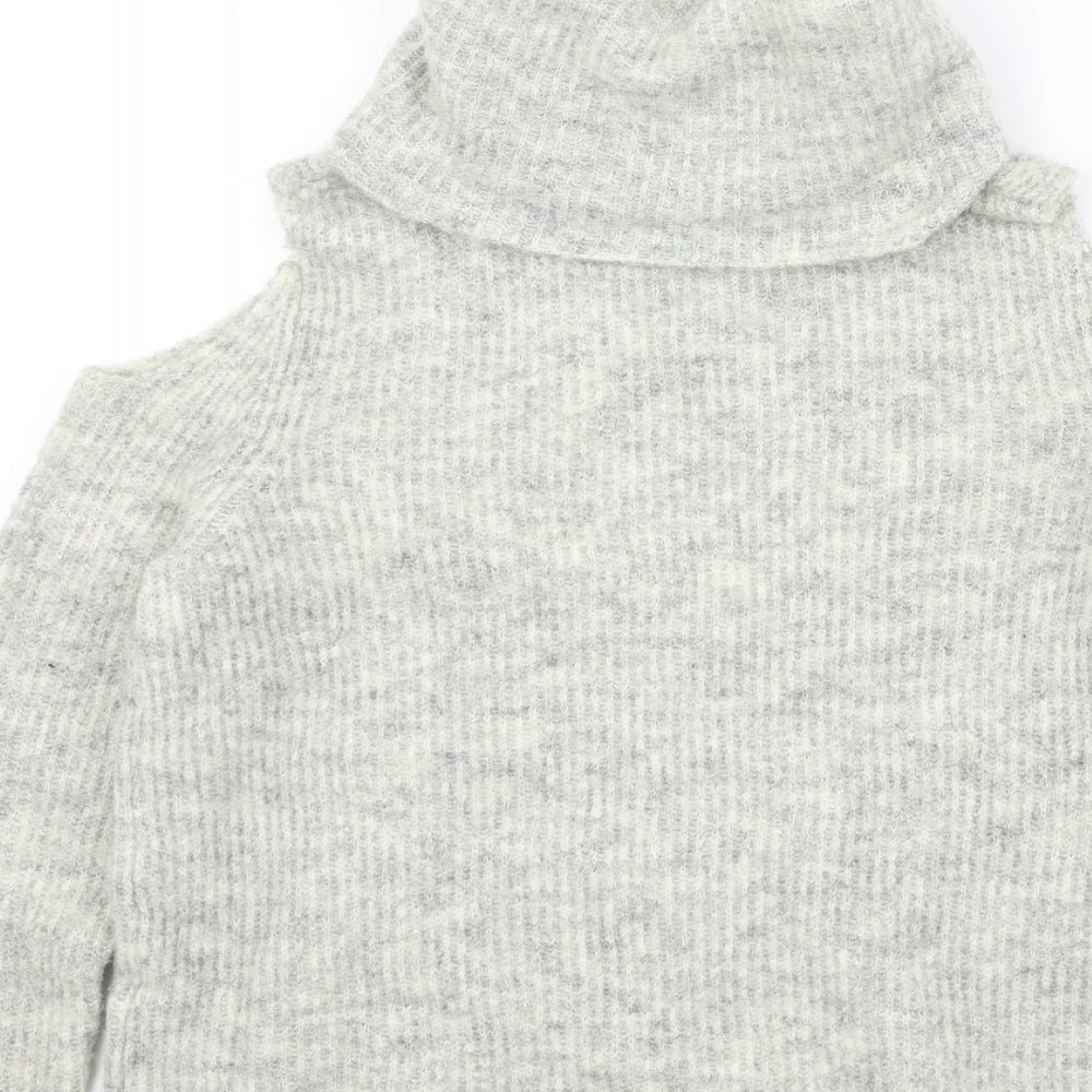 New Look Womens Grey Pullover Jumper Size S