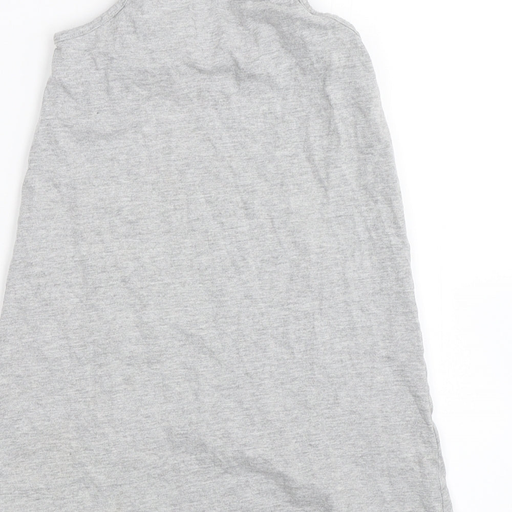 Matalan Girls Grey Basic Tank Size 7 Years
