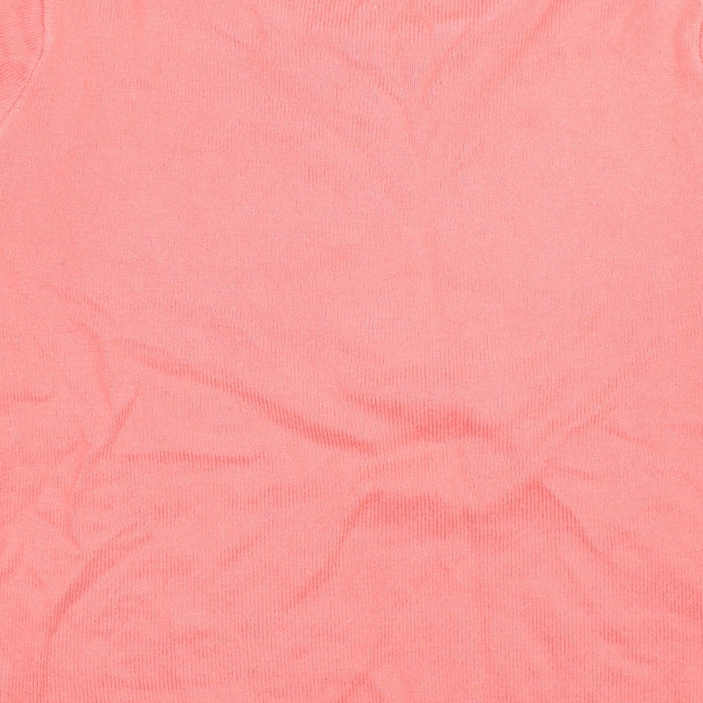 EA Womens Pink Argyle/Diamond Basic T-Shirt Size M