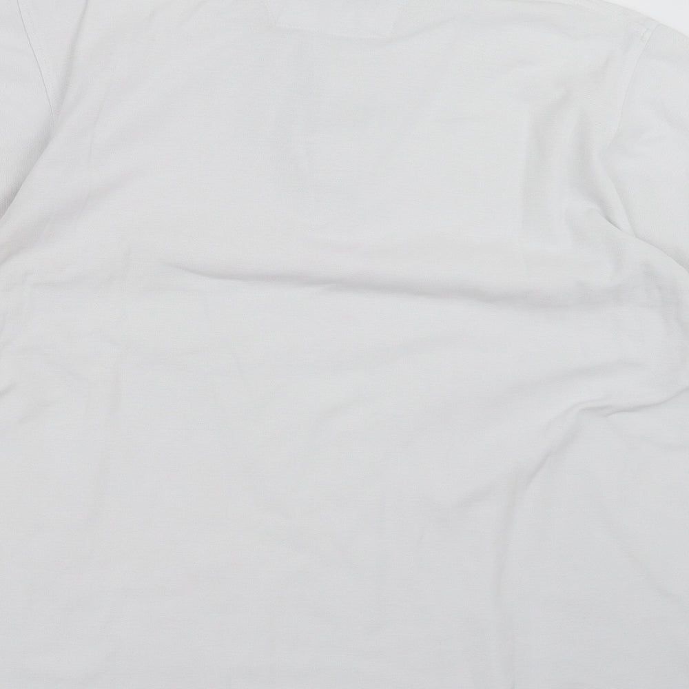Maine New England Mens White Polo Size M