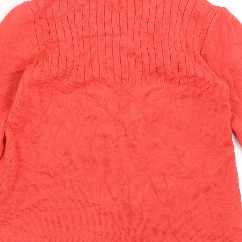 TYK Girls Red Knit Pullover Jumper Size 12 Years
