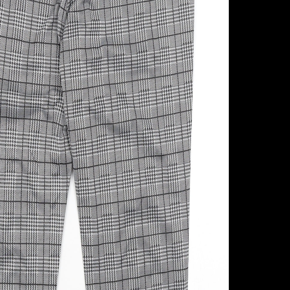 Preworn Womens Grey Check Trousers Size XL L25 in